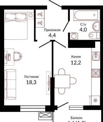 квартира г Красноярск р-н Свердловский ул Александра Матросова 34 Красноярский кадастровый район фото 1