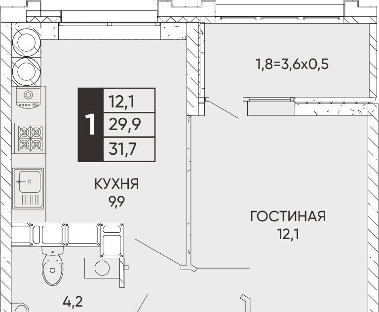 квартира г Ростов-на-Дону р-н Кировский ЖК Левобережье фото 1