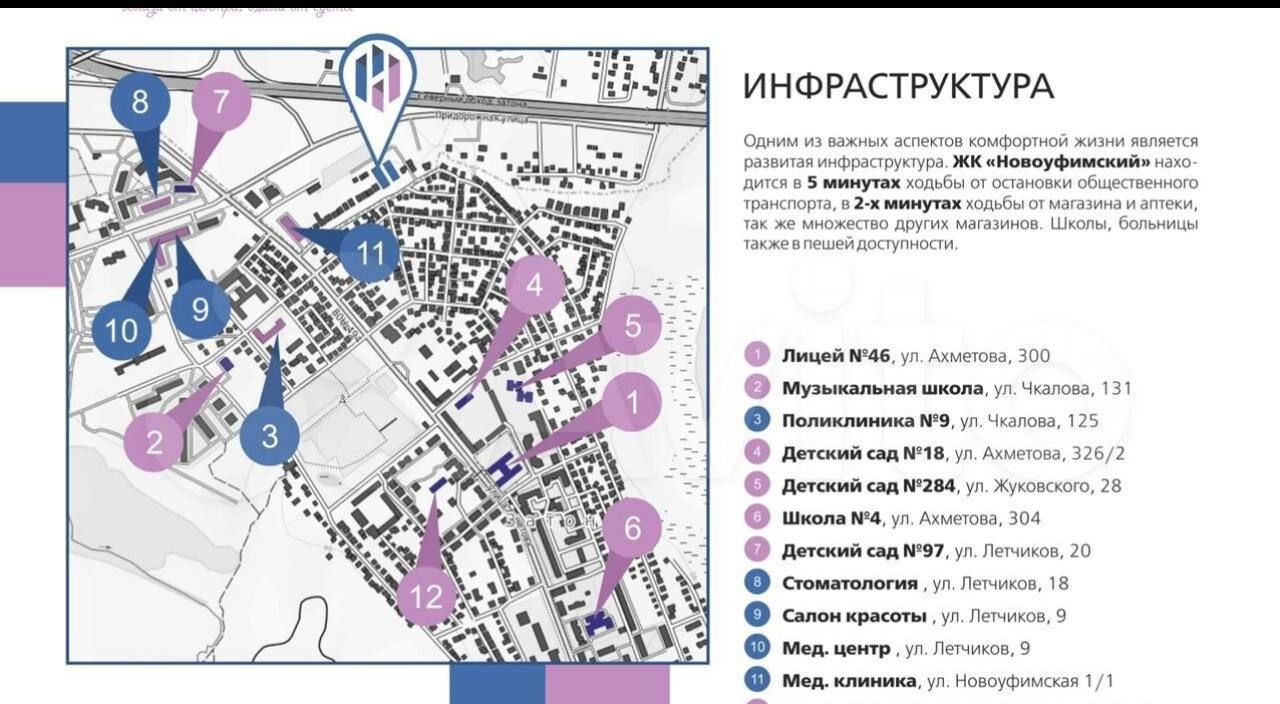 квартира г Уфа р-н Ленинский Затон ул Икская 15 ЖК «Новоуфимский» фото 26