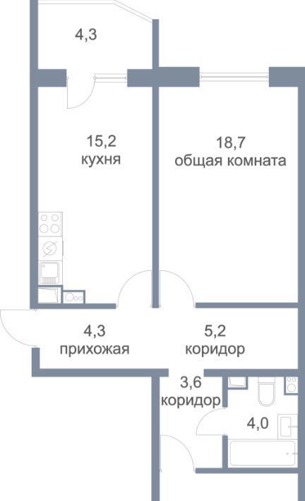 квартира городской округ Солнечногорск д Голубое б-р Парковый 2к/2 Нахабино фото 1