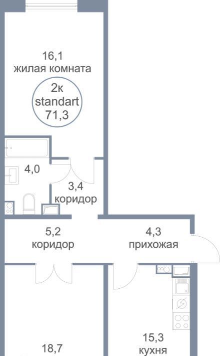 квартира городской округ Солнечногорск д Голубое ЖК «Первый Зеленоградский» Нахабино фото 1