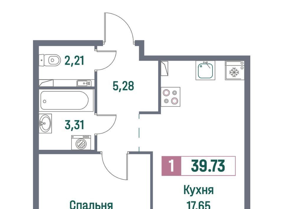 квартира р-н Всеволожский г Мурино ЖК «Ленинградская перспектива» Девяткино фото 1