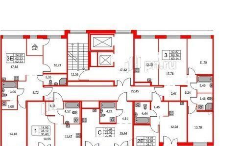 квартира г Кудрово Северное Кудрово ЖК Айди Кудрово 5 Улица Дыбенко, Заневское городское поселение фото 2