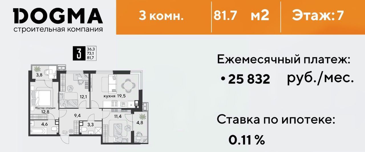 квартира г Краснодар р-н Прикубанский ул Садовая 35 ЖК «Парк Победы» Прикубанский округ фото 1