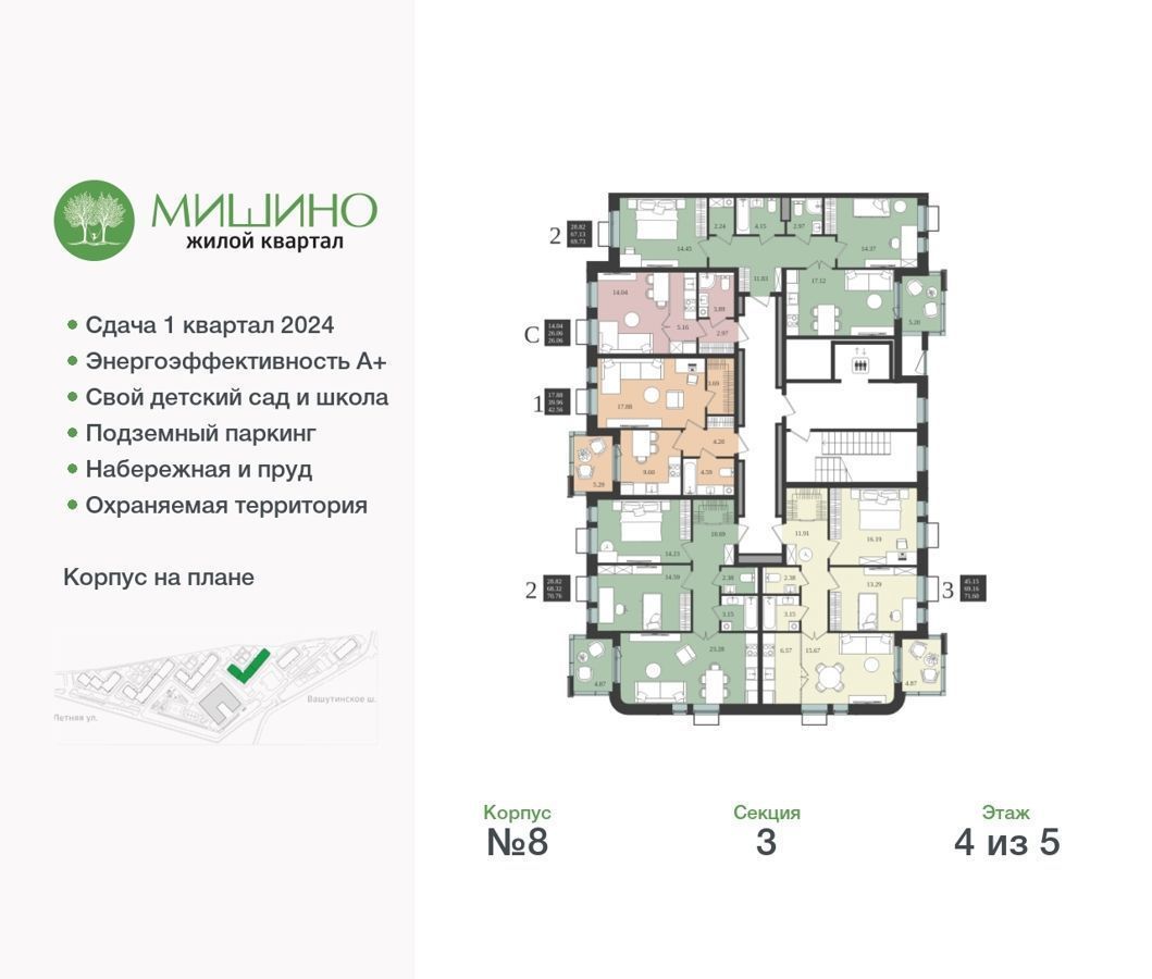 квартира г Химки ЖК «Мишино-2» фото 3