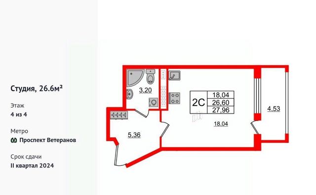 г Санкт-Петербург метро Проспект Ветеранов ул Ивана Куликова 12 фото