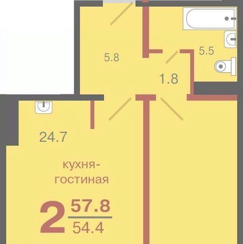 квартира г Красноярск р-н Кировский ул Апрельская 4б Красноярский кадастровый район фото