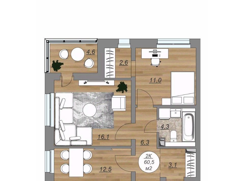 квартира г Петрозаводск проезд Алексея Афанасьева, 7 фото 1
