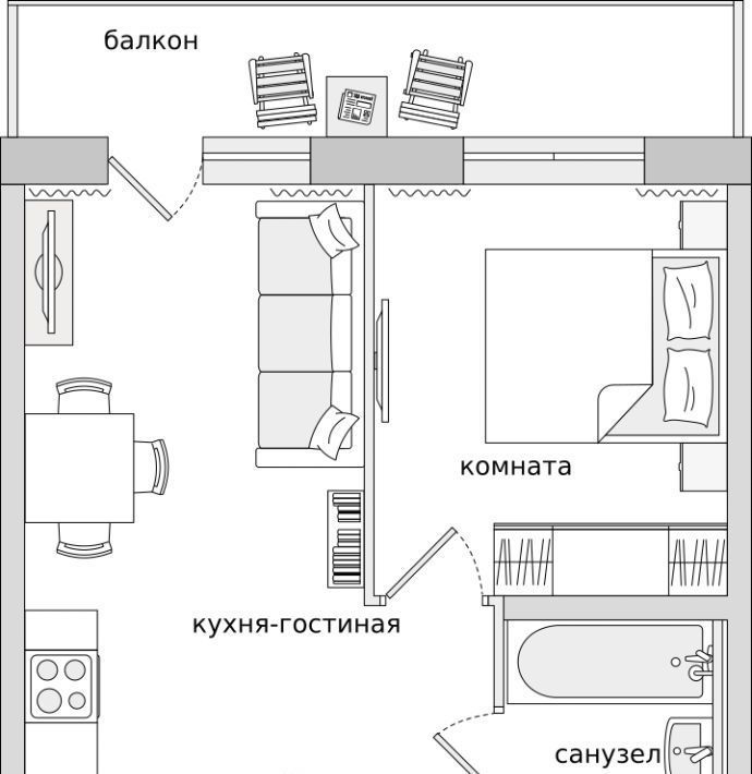 квартира р-н Всеволожский п Бугры ЖК Новые Горизонты Девяткино фото 1