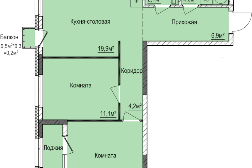 квартира г Ижевск р-н Индустриальный Буммаш ул 10 лет Октября 79 фото 1