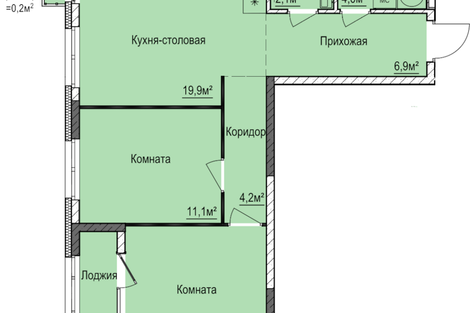 квартира г Ижевск р-н Индустриальный Буммаш ул 10 лет Октября 79 фото 1