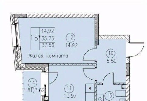 квартира г Казань городок Военный 33 Аметьево, 3 фото 1