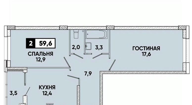 квартира г Ставрополь р-н Промышленный пр-кт Российский 12к/1 фото 1