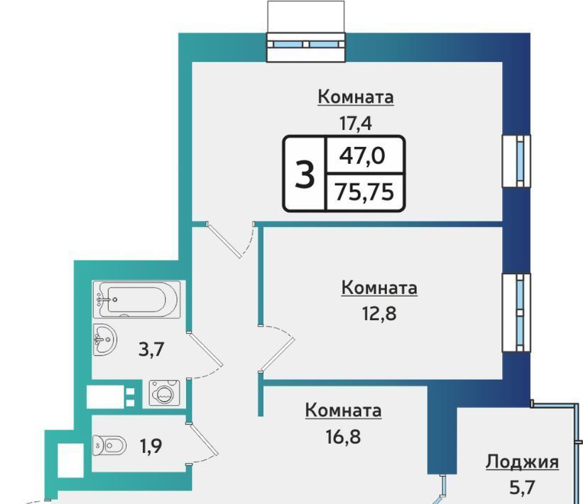 квартира г Ижевск р-н Устиновский Артнова жилой комплекс фото 1