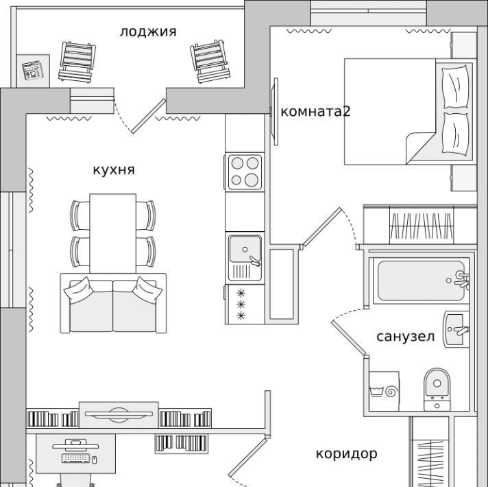 квартира г Санкт-Петербург п Парголово 2-е Парголово тер Пригородный метро Академическая фото 1