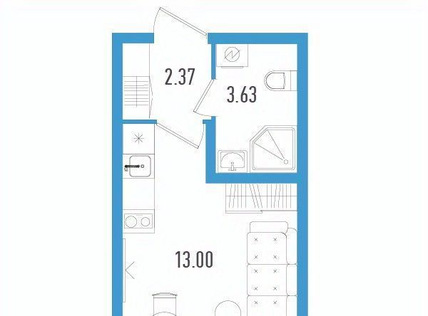 квартира г Санкт-Петербург п Шушары ЖК Аэросити-3 метро Купчино фото 1