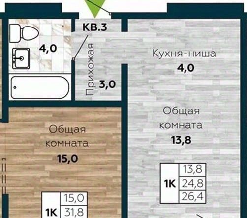 квартира г Новосибирск Берёзовая роща ЖК «Галактика» фото 2