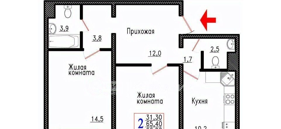 квартира г Воронеж р-н Советский ул Острогожская 166/3 фото 1