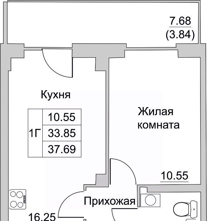 квартира р-н Псковский д Борисовичи ЖК «Европа» Завеличенская волость фото 1