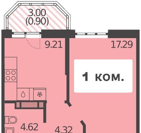 квартира г Краснодар р-н Прикубанский ул Красных Партизан 1/4к 15 фото 1