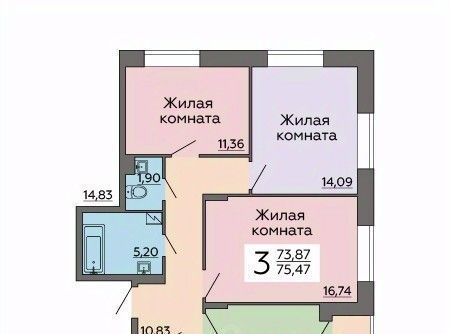 квартира г Воронеж р-н Коминтерновский ул Независимости 78б фото 1