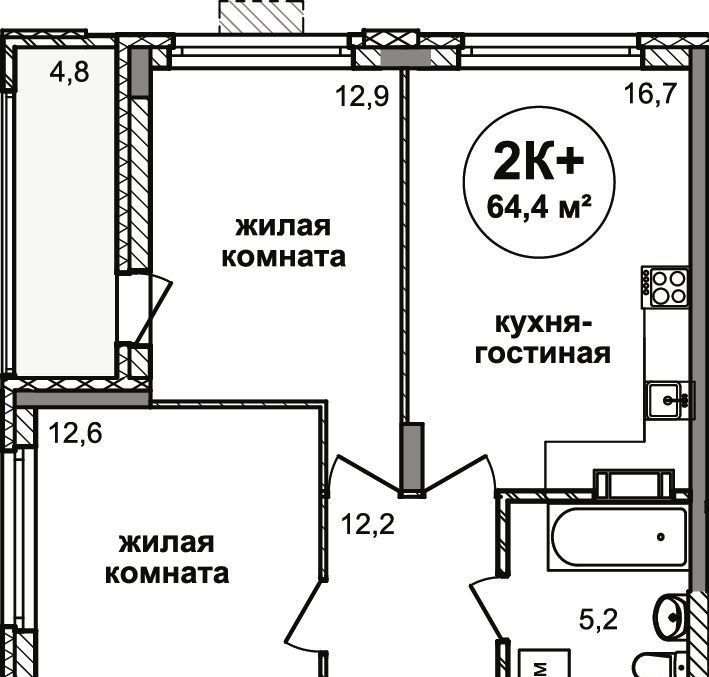 квартира г Нижний Новгород Горьковская ул Родионова 202/2 фото 1