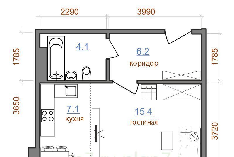 квартира г Иркутск р-н Октябрьский ул Советская 184в ЖК «АВИАТОR» ИВАТУ городок, с 4/2 фото 1