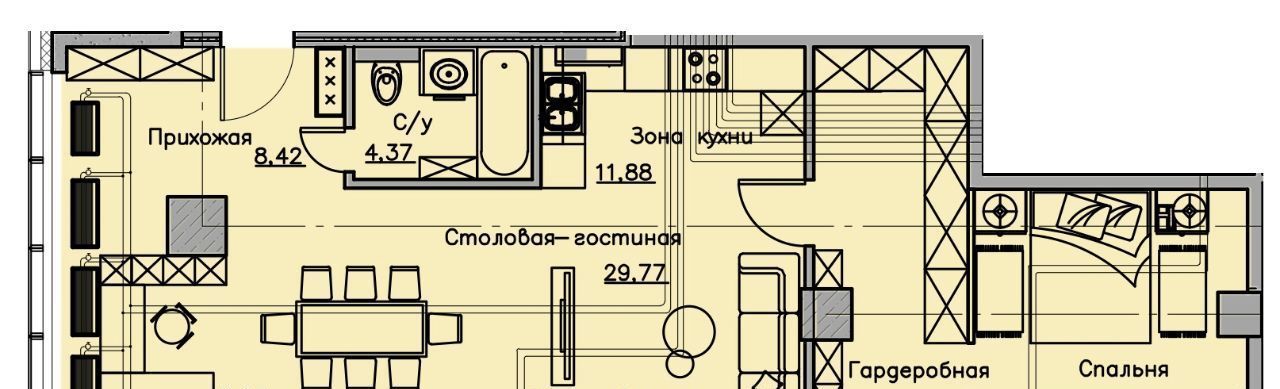 квартира г Воронеж р-н Ленинский ул Куколкина 18 фото 1