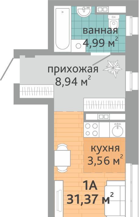 квартира г Екатеринбург р-н Верх-Исетский Семейный квартал Дружный ЖК фото 1