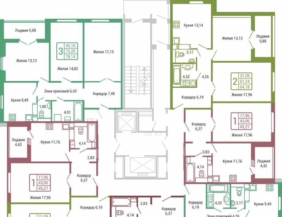 квартира г Обнинск ул Табулевича 5/2к 3б фото 2