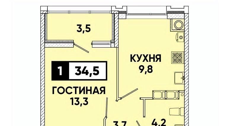 квартира г Ставрополь р-н Промышленный пр-кт Российский 17/3 фото 1