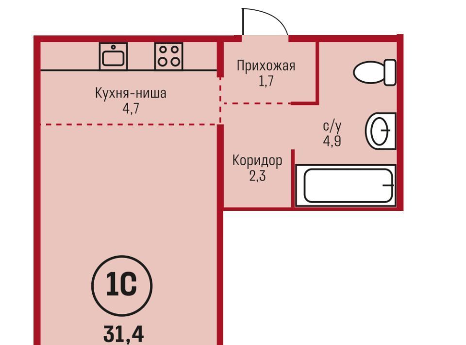 квартира г Барнаул рп Южный ул Герцена 3к/1 р-н Центральный фото 1