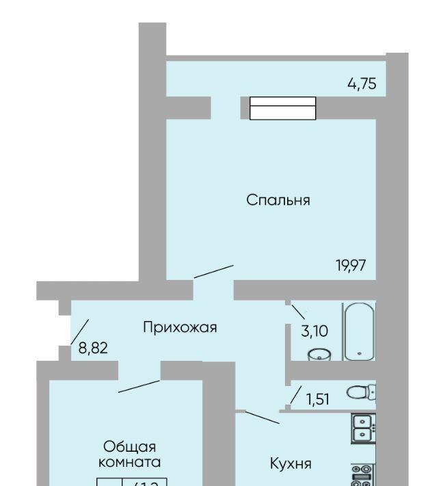 квартира г Ростов-на-Дону р-н Пролетарский Александровка ЖК «Сиреневый квартал» фото 1