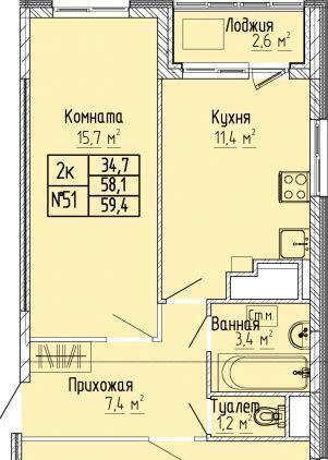 квартира г Тверь р-н Московский ул 15 лет Октября 52к/1 фото 1