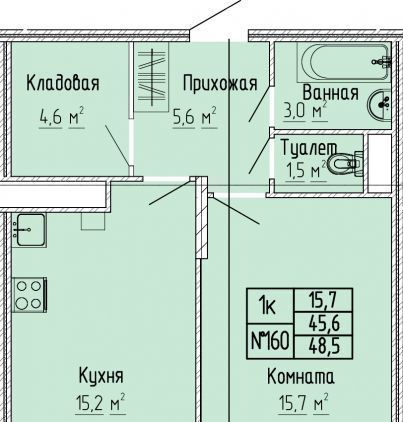 квартира г Тверь р-н Московский ул 15 лет Октября 52к/1 фото 1