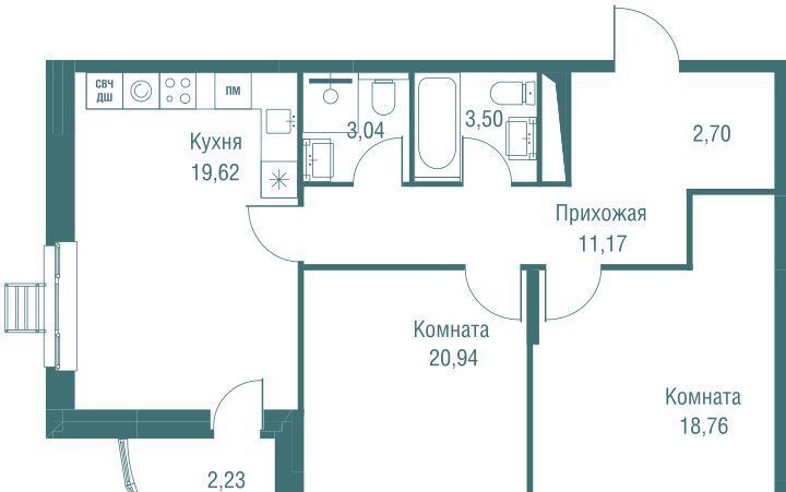 квартира г Одинцово ул Северная 5/2 ЖК «Одинбург» Одинцово фото 2