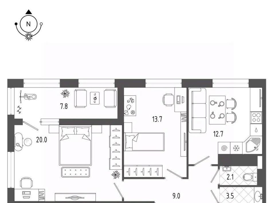 квартира г Санкт-Петербург метро Фрунзенская б-р Измайловский 9 фото 2