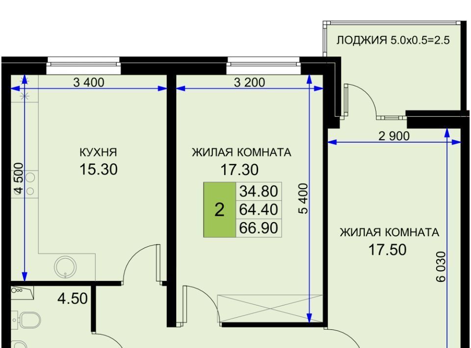 квартира р-н Динской п Южный ул Екатерининская 3к/1 Южно-Кубанское с/пос фото 1