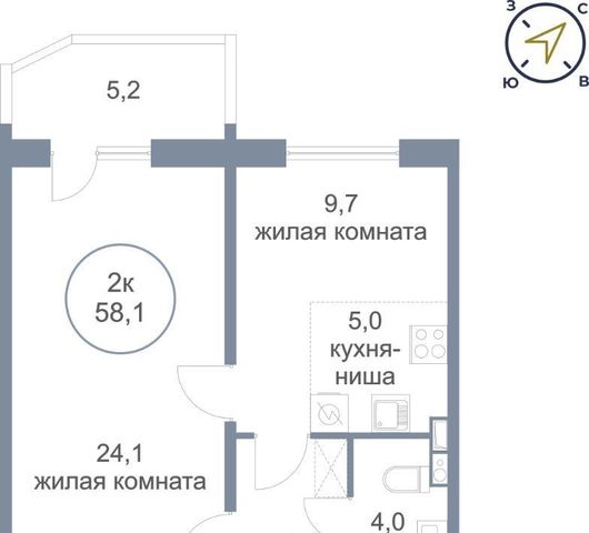 квартира г Сургут ул Александра Усольцева 6 36-й фото