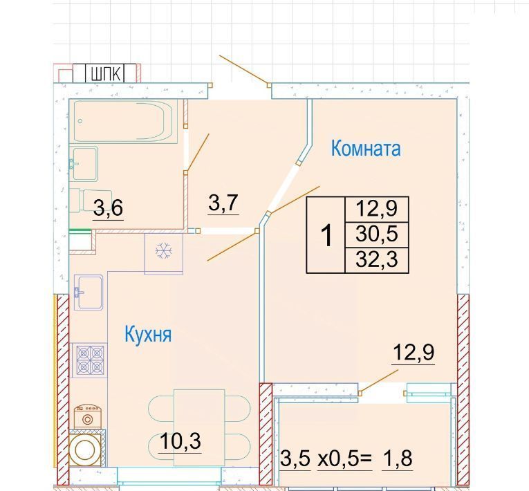 квартира г Ростов-на-Дону р-н Пролетарский Кирпичный фото 1