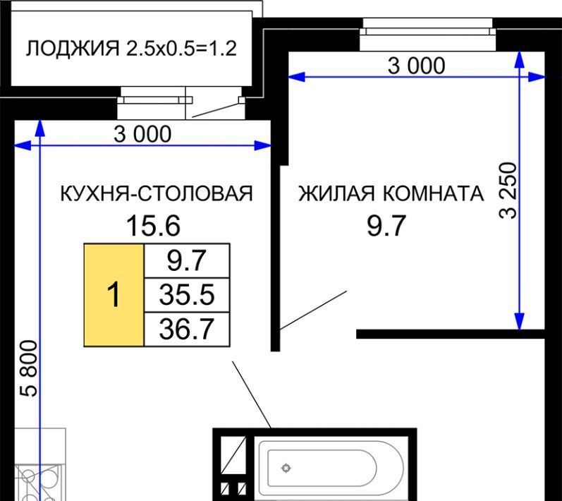 квартира г Краснодар р-н Прикубанский ул им. лётчика Позднякова 2/11 ЖК «Дыхание» фото 1