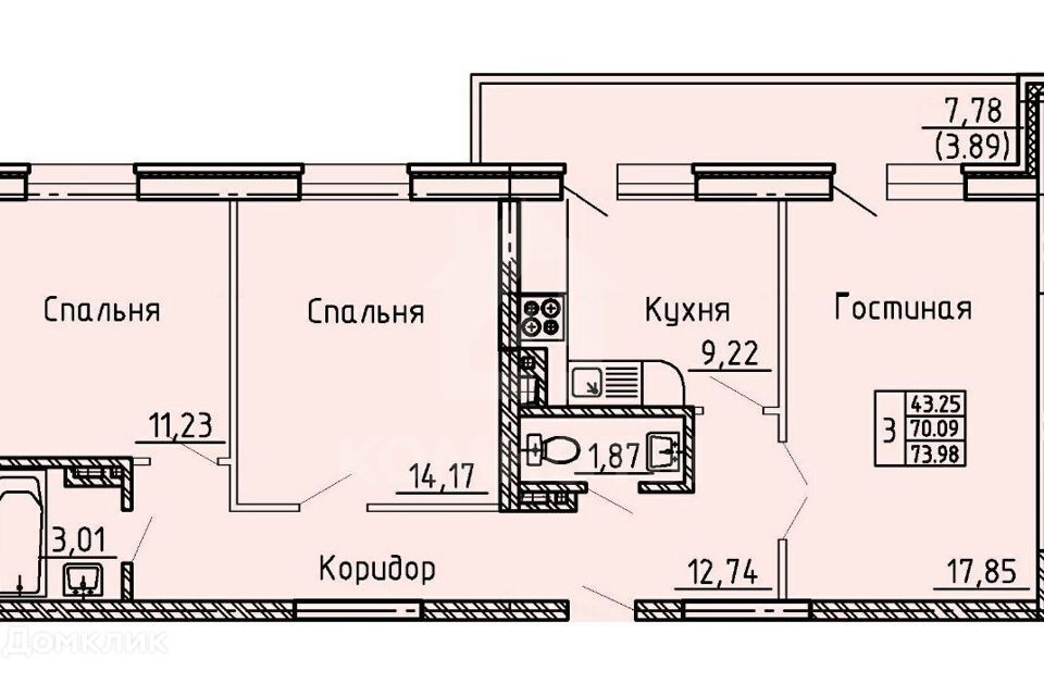 квартира г Воронеж р-н Коминтерновский пр-кт Московский 48а фото 1