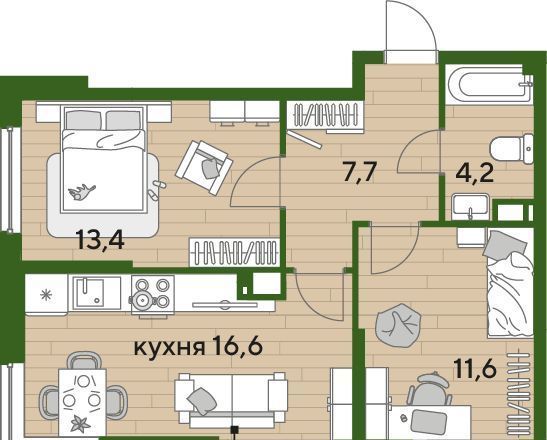 квартира г Краснодар р-н Прикубанский ул им. Анны Ахматовой фото 1