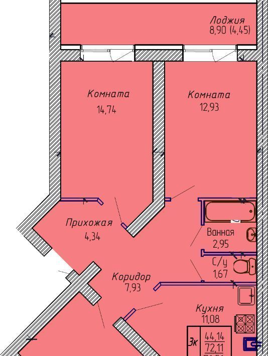 квартира г Иваново р-н Ленинский Юбилейный жилой комплекс фото 1