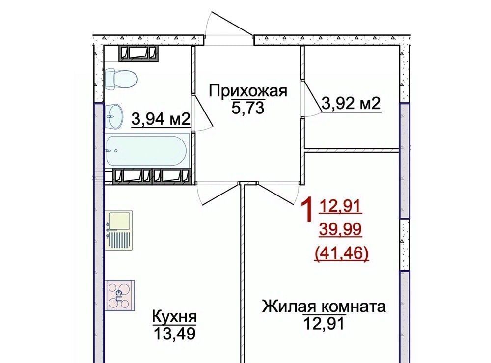 квартира г Ярославль р-н Фрунзенский ЖК «АЭРОПАРК» фото 1