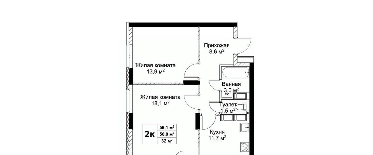 квартира г Нижний Новгород Горьковская ЖК «Новая Кузнечиха» 19/1 фото 1