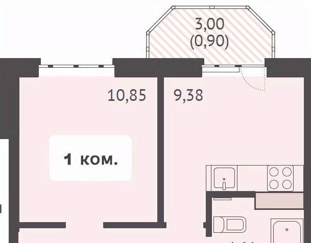 квартира г Краснодар р-н Прикубанский ул Красных Партизан 1/4к 16 фото 1