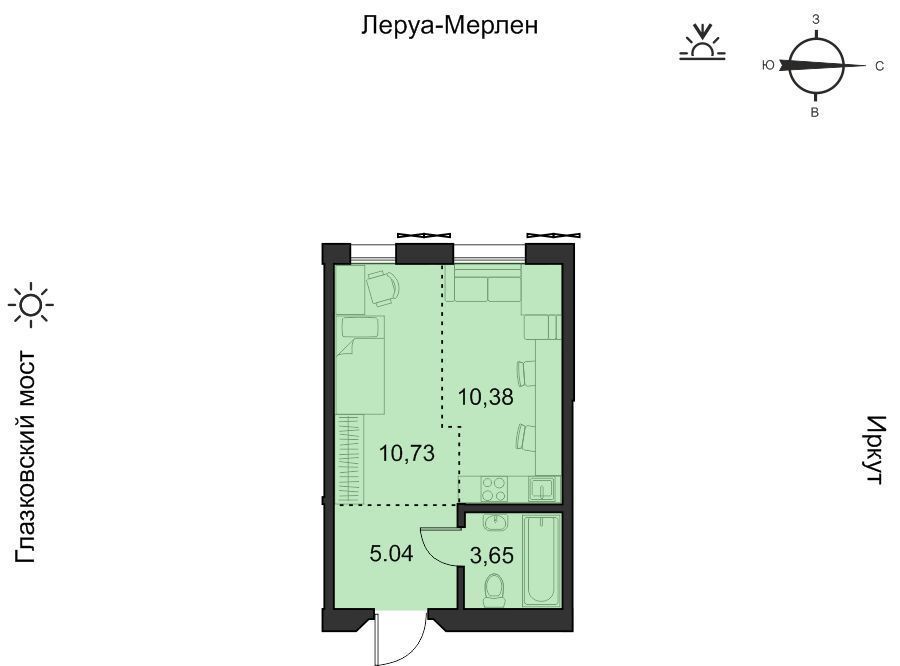 квартира г Иркутск р-н Свердловский ул Набережная Иркута 23 Затон кв-л фото 1