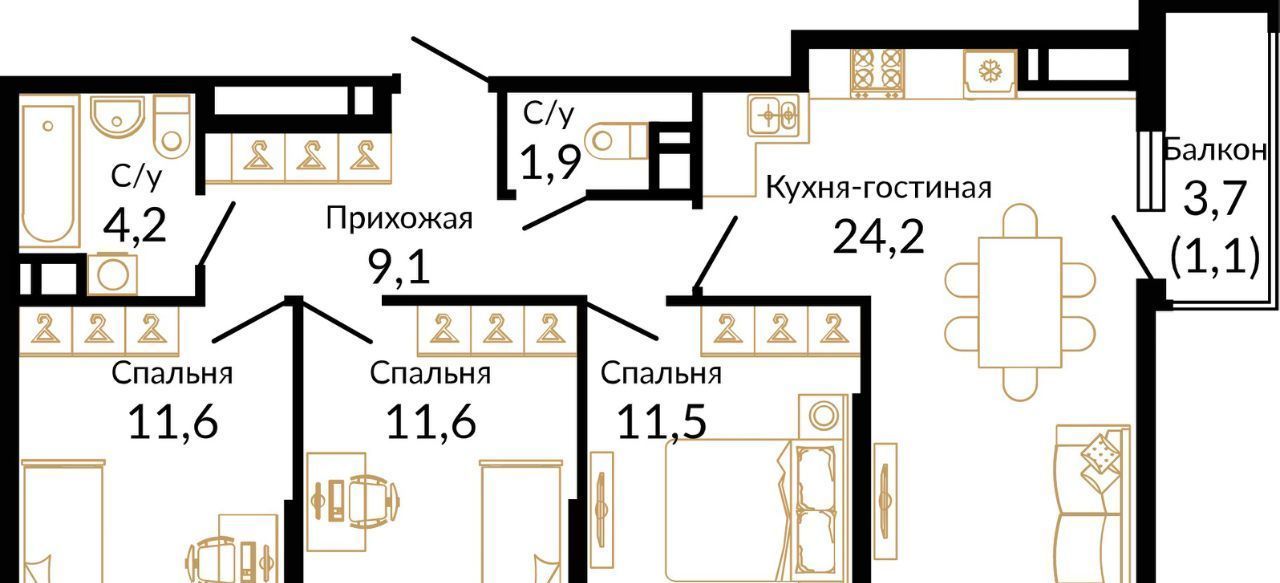 квартира г Ростов-на-Дону р-н Советский Западный ул 339-й Стрелковой Дивизии 10а/18 фото 1