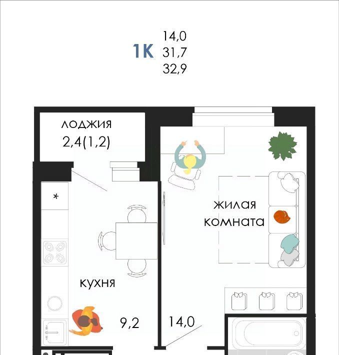 квартира г Пермь р-н Мотовилихинский ул Кузнецкая 43в фото 1